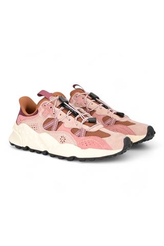Sneaker donna in nylone camoscio colore rosa. FLOWER MOUNTAIN | TIGER HILL WOMEN-PINK ROSE CIPRIA